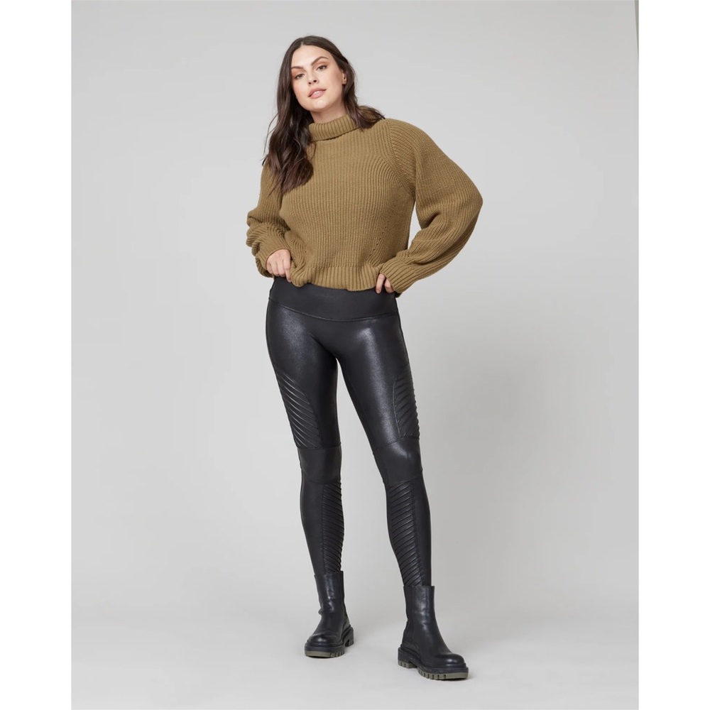 SPANX Faux Leather Moto Leggings